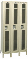 Hallowell - 3 Door, 1 Tier, Safety-View Wardrobe Lockers - Exact Tooling
