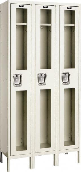 Hallowell - 3 Door, 1 Tier, Safety-View Wardrobe Lockers - Exact Tooling