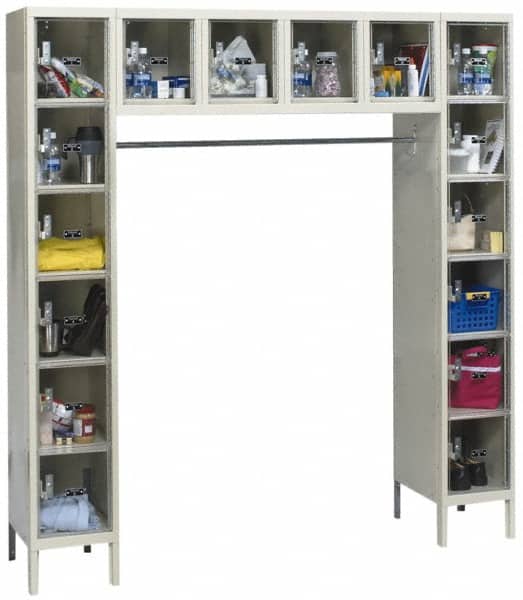 Hallowell - 16 Door, 16 Tier, Safety-View Plus Box Lockers - Exact Tooling