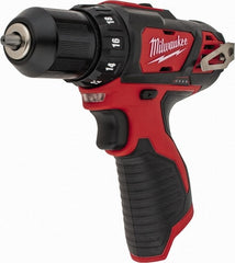 Milwaukee Tool - 12 Volt 3/8" Chuck Pistol Grip Handle Cordless Drill - 0-400 & 0-1500 RPM, Keyless Chuck, Reversible, Lithium-Ion Batteries Not Included - Exact Tooling