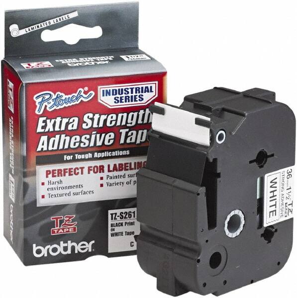 Brother - 1-1/2" Wide, White Label Tape - For Label Maker - Exact Tooling