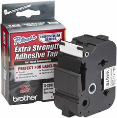 Brother - 1-1/2" Wide, White Label Tape - For Label Maker - Exact Tooling