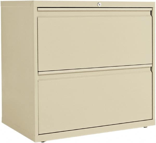 ALERA - 30" Wide x 28-3/8" High x 19-1/4" Deep, 2 Drawer Lateral File - Steel, Putty - Exact Tooling