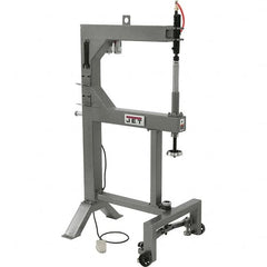 Jet - Power Hammer Machines; Machine Style: Planishing Hammer ; Power Type: Manual ; Throat Depth (Inch): 24 ; Maximum Opening Size (Inch): 2-1/2 ; Air Consumption (CFM): 8.80 ; Voltage: 110 - Exact Tooling