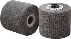 3M - 4-1/2" Diam Aluminum Oxide Match & Finish Flap Brush - 5/8-11 Thread, 4" Wide, Density 5, Nonwoven, Medium Grade, 3,500 Max RPM - Exact Tooling