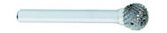 SD-5 -- 12mm x 12mm LOC x 6mm Shank x 50mm OAL Ball Shape Carbide Medium Tough Cut Burr - Exact Tooling