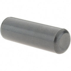 Value Collection - 1/2" Diam x 1-1/2" Pin Length Grade 8 Alloy Steel Standard Dowel Pin - Bright Finish, C 47-58 & C 60 (Surface) Hardness, 29,450 Lb (Single Shear), 58,900 Lb (Double Shear) Breaking Strength, 1 Beveled & 1 Rounded End - Exact Tooling