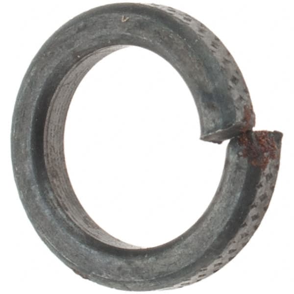 Value Collection - #10, 0.047" Thick High Collar Split Lock Washer - Steel, Uncoated, 0.194" Min ID, 0.202" Max ID, 0.294" Max OD - Exact Tooling