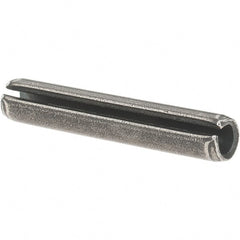 Value Collection - 7/32" Diam x 1-1/4" Long Slotted Spring Pin - Grade 1070-1090 Alloy Steel, Uncoated - Exact Tooling