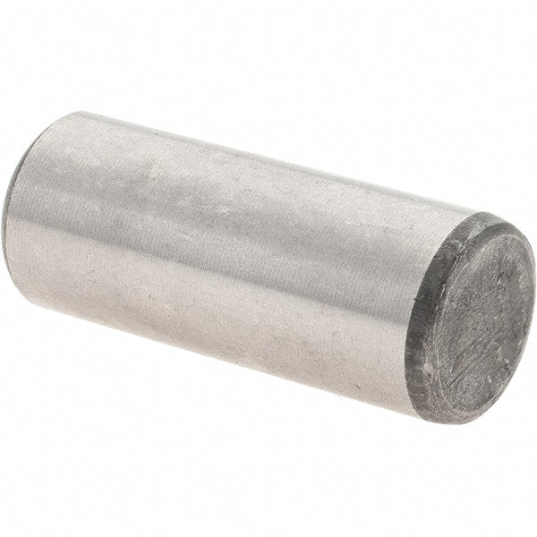 Value Collection - 1/2" Diam x 1-1/4" Pin Length Grade 8 Alloy Steel Standard Dowel Pin - C 50-58 Hardness, 51,000 Lb Breaking Strength, 1 Beveled & 1 Rounded End - Exact Tooling
