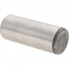 Value Collection - 1/2" Diam x 1-1/4" Pin Length Grade 8 Alloy Steel Standard Dowel Pin - C 50-58 Hardness, 51,000 Lb Breaking Strength, 1 Beveled & 1 Rounded End - Exact Tooling
