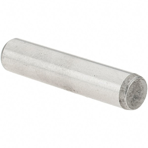 Value Collection - 3/16" Diam x 7/8" Pin Length Grade 8 Alloy Steel Standard Dowel Pin - C 50-58 Hardness, 7,200 Lb Breaking Strength, 1 Beveled & 1 Rounded End - Exact Tooling