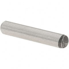 Value Collection - 3/32" Diam x 1/2" Pin Length Grade 8 Alloy Steel Standard Dowel Pin - C 50-58 Hardness, 1,800 Lb Breaking Strength, 1 Beveled & 1 Rounded End - Exact Tooling