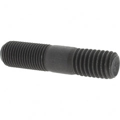 Value Collection - 1/2-20 Long Thread, 1/2-13 Short Thread, 2-1/4" OAL Unequal Double Threaded Stud - Steel, Uncoated, 1-1/16" Long Thread Length, 3/4" Short Thread Length - Exact Tooling