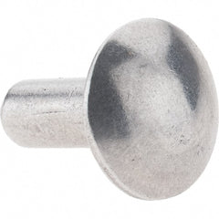 Value Collection - 3/16" Body Diam, Brazier Aluminum Solid Rivet - 1/2" Length Under Head - Exact Tooling
