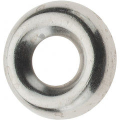 Value Collection - 5/64" Thick, Nickel-Plated Finish, Brass, Standard Countersunk Washer - 0.425" OD - Exact Tooling