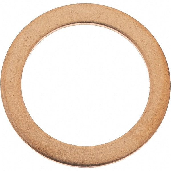 Value Collection - 9/16 SAE, 39/64" ID x 13/16" OD Oil Drain Plug Gasket - 1/32" Thick, Copper - Exact Tooling