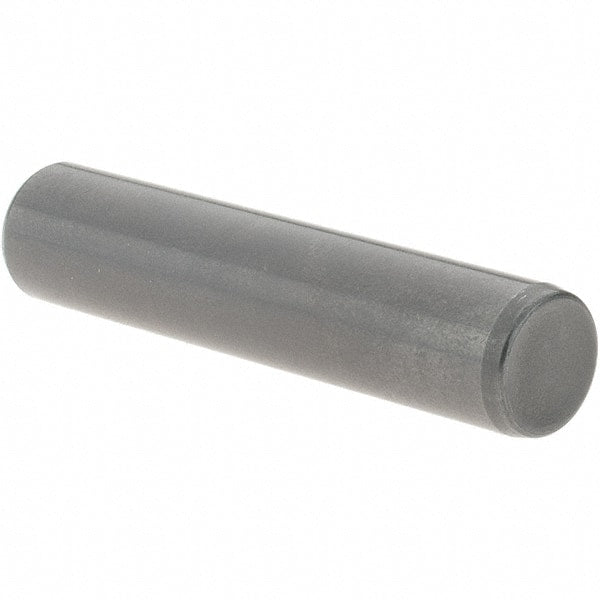 Value Collection - 3/8" Diam x 1-3/4" Pin Length Grade 8 Alloy Steel Standard Dowel Pin - Bright Finish, C 47-58 & C 60 (Surface) Hardness, 16,550 Lb (Single Shear), 33,100 Lb (Double Shear) Breaking Strength, 1 Beveled & 1 Rounded End - Exact Tooling