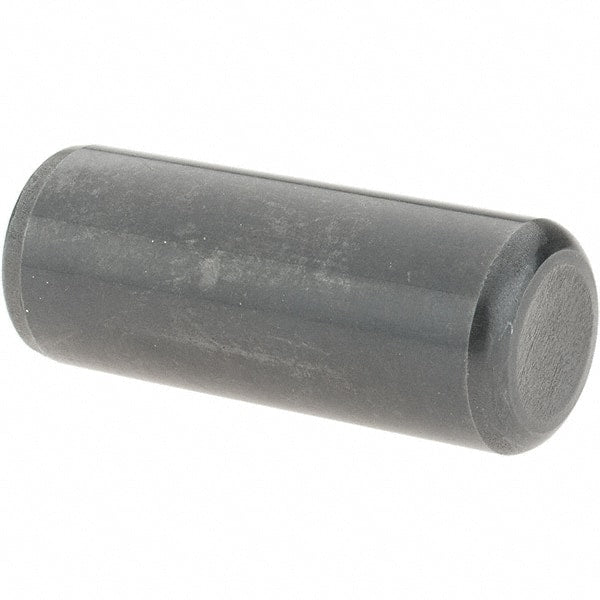 Value Collection - 1/2" Diam x 1-1/4" Pin Length Grade 8 Alloy Steel Standard Dowel Pin - Bright Finish, C 47-58 & C 60 (Surface) Hardness, 29,450 Lb (Single Shear), 58,900 Lb (Double Shear) Breaking Strength, 1 Beveled & 1 Rounded End - Exact Tooling