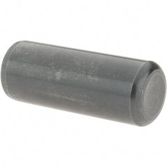 Value Collection - 1/2" Diam x 1-1/4" Pin Length Grade 8 Alloy Steel Standard Dowel Pin - Bright Finish, C 47-58 & C 60 (Surface) Hardness, 29,450 Lb (Single Shear), 58,900 Lb (Double Shear) Breaking Strength, 1 Beveled & 1 Rounded End - Exact Tooling