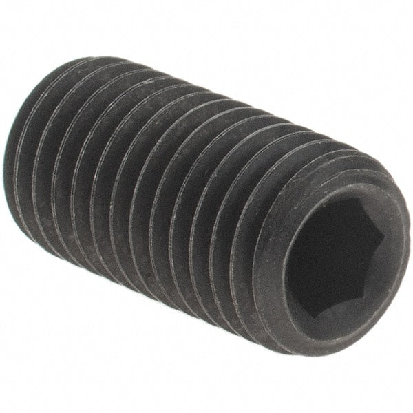 Value Collection - 5/16-24 UNF, 5/8" OAL, Cup Point Set Screw - Grade 8 Alloy Steel, 5/32" Key - Exact Tooling