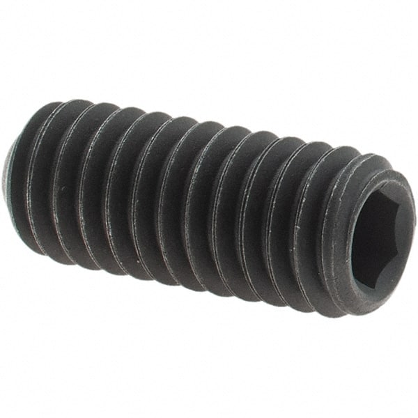 Value Collection - 5/16-18 UNC, 3/4" OAL, Cup Point Set Screw - Grade 8 Alloy Steel, 5/32" Key - Exact Tooling