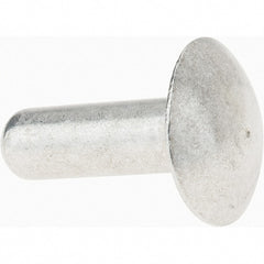 Value Collection - 1/4" Body Diam, Brazier Aluminum Solid Rivet - 3/4" Length Under Head - Exact Tooling