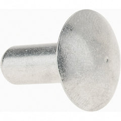 Value Collection - 1/4" Body Diam, Brazier Aluminum Solid Rivet - 5/8" Length Under Head - Exact Tooling