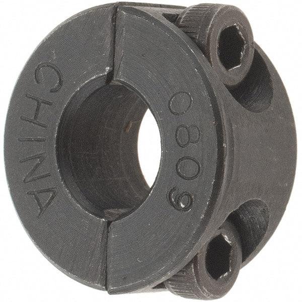Value Collection - 8mm Bore, Steel, Two Piece Shaft Collar - 1" Outside Diam - Exact Tooling