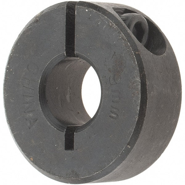 Value Collection - 9mm Bore, Steel, One Piece Clamp Collar - 1" Outside Diam - Exact Tooling