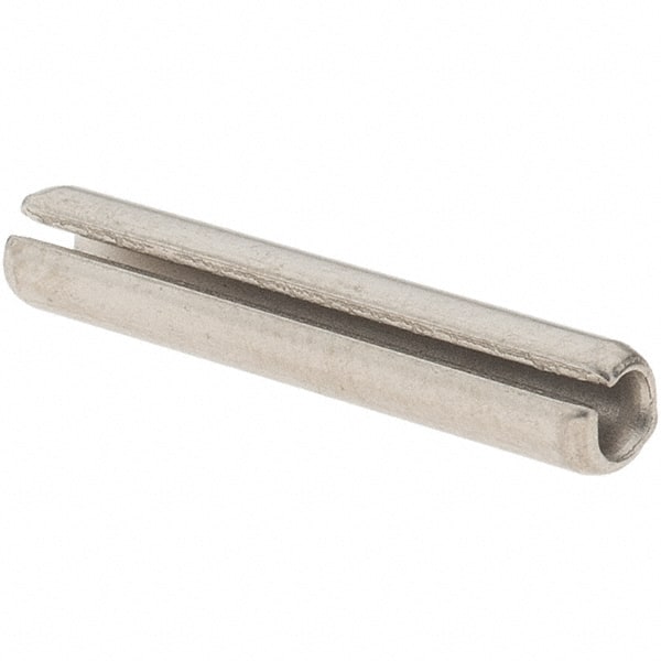 Made in USA - 1/8" Diam x 3/4" Long Slotted Spring Pin - Grade 420 Stainless Steel, Bright Finish - Exact Tooling
