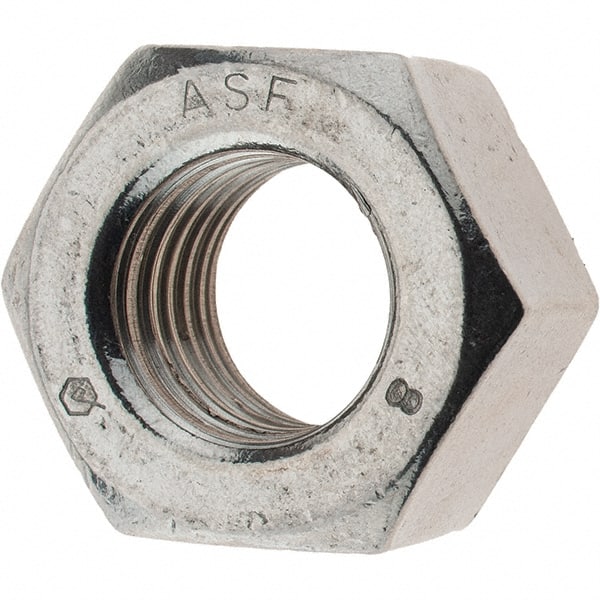Value Collection - 7/8-9 UNC Stainless Steel Right Hand Heavy Hex Nut - 1-7/16" Across Flats, 55/64" High - Exact Tooling