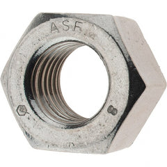 Value Collection - 7/8-9 UNC Stainless Steel Right Hand Heavy Hex Nut - 1-7/16" Across Flats, 55/64" High - Exact Tooling