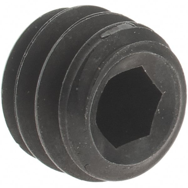 Value Collection - #12-24 UNC, 3/16" OAL, Cup Point Set Screw - Grade 8 Alloy Steel - Exact Tooling