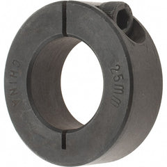 Value Collection - 25mm Bore, Steel, One Piece Clamp Collar - 1-7/8" Outside Diam - Exact Tooling