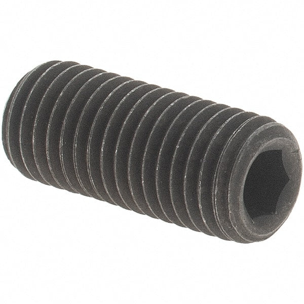 Value Collection - 5/16-24 UNF, 3/4" OAL, Cup Point Set Screw - Grade 8 Alloy Steel, 5/32" Key - Exact Tooling