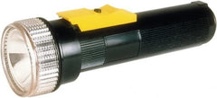 Ability One - LED Bulb, Industrial/Tactical Flashlight - Black, Yellow Plastic Body, D Alkaline Batteries Not Included - Exact Tooling