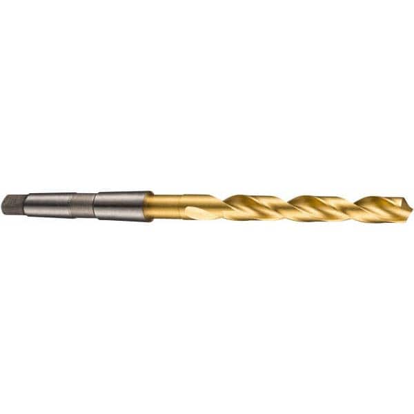 DORMER - 27mm, 3MT 118° Point High Speed Steel Taper Shank Drill Bit - Exact Tooling