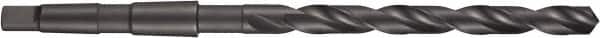 DORMER - 46mm, 4MT 118° Point High Speed Steel Taper Shank Drill Bit - Oxide Finish, 310mm Flute Length, 459mm OAL, Spiral Flute, Series A350 - Exact Tooling