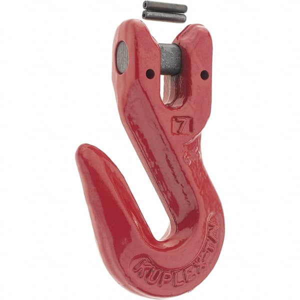 Value Collection - 9/32" Chain Diam, 100 Chain Grade Clevis Hook - 4,300 Lb Capacity, 11/16" ID, 13/32" Pin Diam, 3/8" Hook Throat, 2-1/8" OAL - Exact Tooling