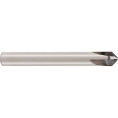 Seco - 3mm Diam 3 Flute Single End Solid Carbide Chamfer Mill - Exact Tooling