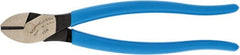Channellock - 8" OAL, 5/32" Capacity, Diagonal Cutter - 7/8" Jaw Length x 8-25/64" Jaw Width, Straight Head, Plastic Dipped Handle - Exact Tooling