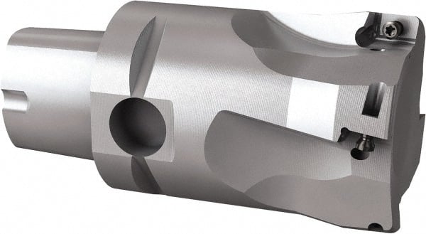Seco - 44mm Cut Diam, 9mm Max Depth of Cut, 60mm OAL, Indexable Square Shoulder End Mill - Multiple Insert Styles, C4 Modular Connection, 90° Lead Angle, Through Coolant, Series Turbo 10 - Exact Tooling