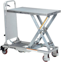 Vestil - 400 Lb Capacity Manual Scissor Elevating Cart - 8-3/4" to 29" Lift Height, 27-1/2" Platform Length x 17-5/8" Platform Width - Exact Tooling