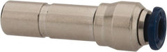 Value Collection - 1/4" Outside Diam, Nickel Plated Brass Push-to-Connect Straight Reducer - 250 Max psi, Tube to Stem Connection, Buna O-Ring - Exact Tooling