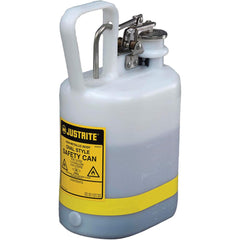 Justrite - Safety Disposal Cans; Capacity (Gal.): 1.000 ; Material: HDPE ; Color: Red ; Height (Inch): 12-3/4 ; Diameter (Inch): 7.625 ; Approval Listing/Regulations: FM - Exact Tooling