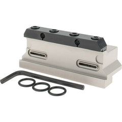 Iscar - Tool Block Style TGTBU, 1.26" Blade Height, 4.331" OAL, 2.11"& OAH, Indexable Cutoff Blade Tool Block - 1-1/4" Shank Height, 1.142" Shank Width, Through Coolant, Series JetHPLine - Exact Tooling