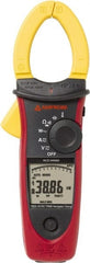 Amprobe - 3729989, CAT IV, CAT III, Digital True RMS Clamp Meter with 1.6535" Clamp On Jaws - 999.9 VAC/VDC, 999.9 AC/DC Amps, Measures Voltage, Capacitance, Current, Temperature - Exact Tooling