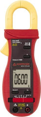 Amprobe - 3037808, CAT III, Digital Average Responding Clamp Meter with 1.0236" Clamp On Jaws - 400 VAC/VDC, 600 AC Amps, Measures Voltage, Continuity, Current, Frequency, Resistance - Exact Tooling