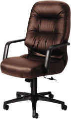 Hon - 46-1/2" High Executive High Back Leather Chair - 26" Wide x 29-3/4" Deep, Leather, Memory Foam Seat, Burgundy - Exact Tooling